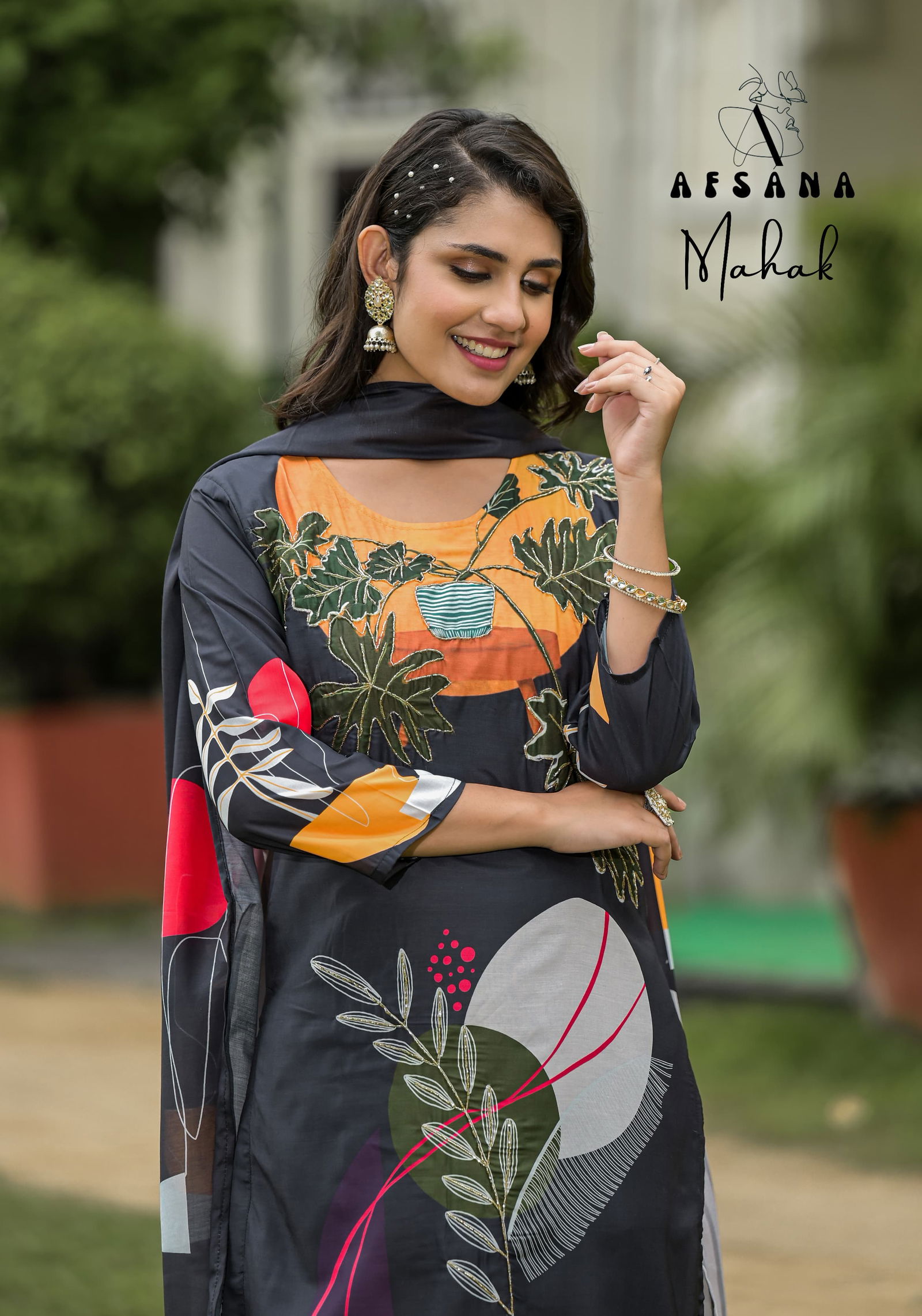 Mahak By Afsana Muslin Digital Printed Kurti With Bottom Dupatta Wholesale Shop In Surat